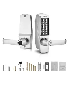 Mechanical Keyless Entry Door Lock With 14 Keys For Home Security And Easy Installation Durable Construction For Front Or Back Doors Weather Resistant Anti Theft Design Keyed Backup For Home Office Or Apartment Use