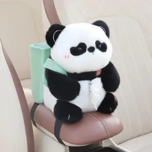 Cartoon Cute Car Tissue Box Creative Car Armrest Box Garbage Can 2 In 1 Tissue Bag Multi-functional Storage Bag For Home Office