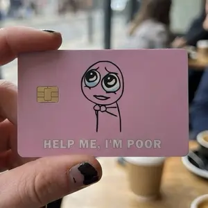 (2 Pack) Funny I’m Poor Debit Card Skin High-Quality Vinyl Card Decal Credit Card Cover Scratch-Resistant Water-Resistant Everyday Accessories