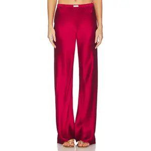 Comme Si The Silk Bias Pant in Deep Red