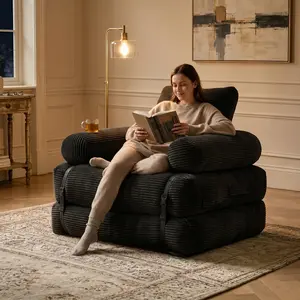 Comfortable floor sofa and casual bedroom chair, soft and pressure-free, suitable for living room, convertible, no installation required, comfortable and versatile.