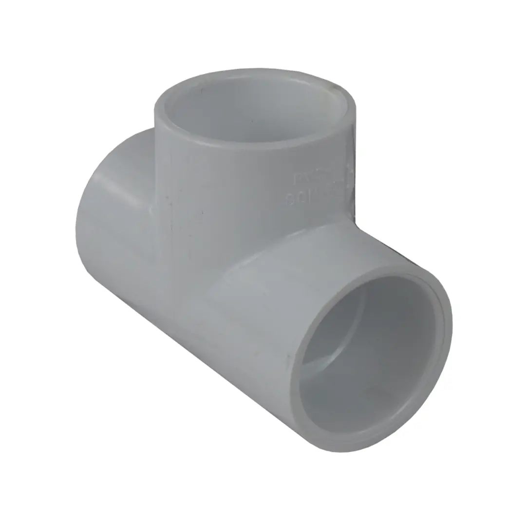 HYDRABATHS® 1 inch PVC Tee, 400016 Plumbing Pipe Fitting for Receiving Flex or Solid 1" Pipe, Receives Flex Or Solid 1" Pipe