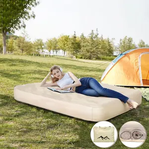Camping Air Mattress Queen with Built in Pump, 13.78" Height Inflatable Airbed, Fast & Easy Inflation/Deflation Inflatable Mattress with Portable Carrying Bag, Inflatable Bed for Home, Camping