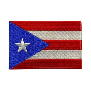 Puerto Rico State Flag Tactical Patch (3.0 X 2.0 - Iron on Sew on -PR14)