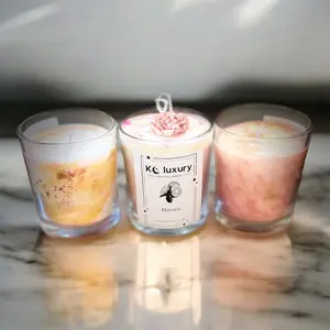 KC LuxeMarble – Elegant Marble Effect Soy Candle for Home Styling