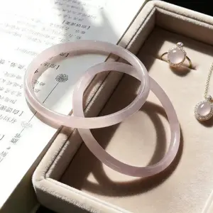 Women's Elegant Imitation Jade Bangle | New Chinese Flower Style - Daily & Formal Wear
