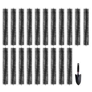 fathersdaygift VEVOR Gutter Brush, 60 Feet Total Length 5.25 inch Diameter Gutter Cleaning Tools, Ground-Level Gutter Brush Leaf Guard for 5 Inch Gutters, Easily Clear roof Leaves and Debris, 20 Pack