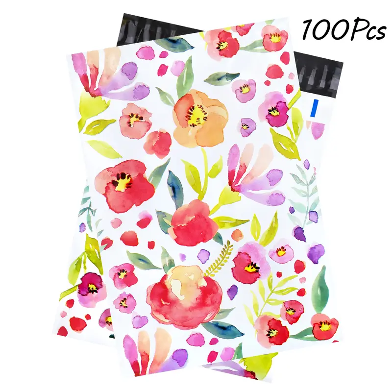100 Pack Poly Mailers 10x13, Cute Packaging Envelope Mailers Poly mailers Packaging for Small Business, Shipping Bags for Clothing Boutique Supplies with Self Seal Strip,