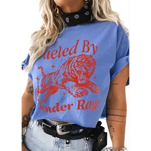 CROPPED FUELED BY TENDER RAGE GRAPHIC TEE