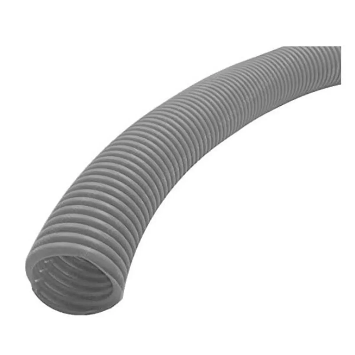 212 MAIN 2 in. Split Wire Loom Tube - Corrugated, Flexible, Colored PE Cable Protector, 20 ft Gray for Cable Management, Electronics, Automotive Organization, Management Cables