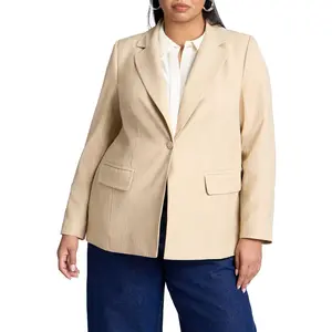 ELOQUII Women's Plus Size Pinstripe Blazer