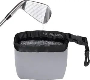 Golf  and Golf Ball Cleaning Bag,  Clean  Technology Liner, Detachable Clip, Machine Washable, Cleans  Grooves, Dry Exterior (Neoprene or Microfiber Option )