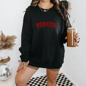 Horror Bookish Sweatshirt - Cozy Oversized Sweater Cotton Fabric