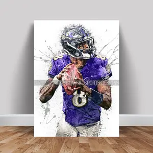 Lamar Jackson Poster, Baltimore Ravens, Poster Print UnPoster Print UnPoster Print Unframe, Wall Art Print, Kids Decor, Man Cave Gift, Sports Art