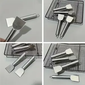 Stainless Steel Scraper, Multi-Purpose Kitchen and Home Cleaning Tool, Versatile Cleaning Tool, Suitable for Stoves, Pots, Carpets, Bathrooms, Living Room