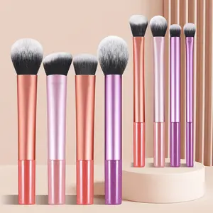 8-piece Set of Multi-functional Quick Makeup Tools Brushes for Perfect Makeup in Vibrant Colors