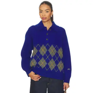 Damson Madder Saskia Rugby Jumper in Cobalt