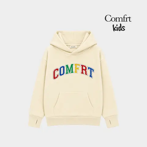 Comfrt | Kids Varsity Applique Hoodie | Varsity Logo Embroidered Boys & Girls Hoodie