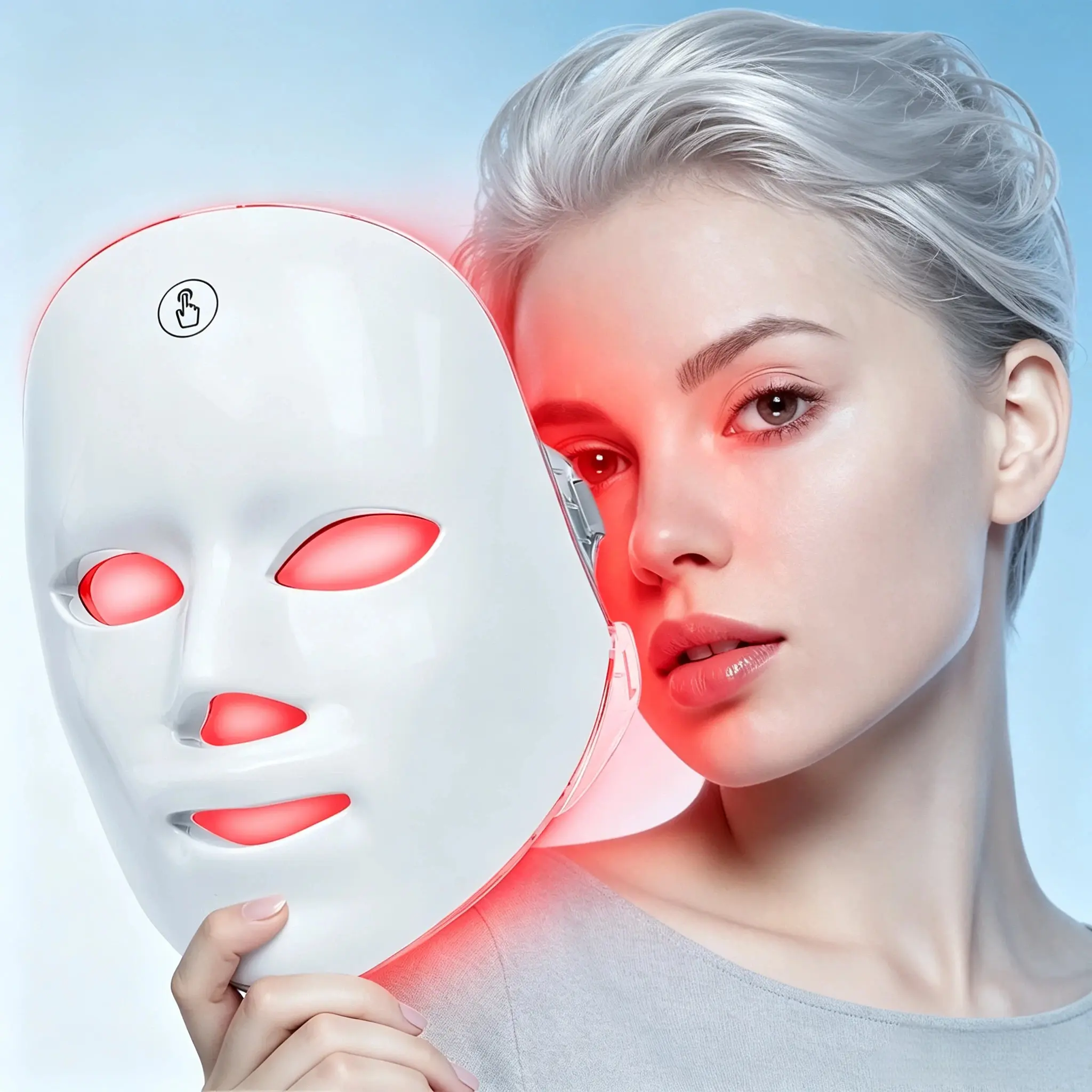 7-Color LED Facial Mask with Red Light Therapy for Radiant Skin - Cordless At-Home Facial Spa Tool for Wrinkles, Acne & Sensitive Skin, Face Mask, Christmas, Valentine’s Day, Mask Face