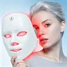 7-Color LED Red Light Therapy Facial Mask - Adjustable Collagen Face Mask, Cordless Self Care Gadgets for Women, Beauty Tool Upgrade for Radiant Skin, Wrinkles, Acne, Sensitive Skin Repair, Ideal Birthday/Mother’s Day Gift