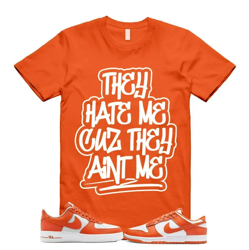 Dunk Cosmic Clay White Orange Low Force 1 '07 T Shirt Match AINT ME, Graphic Tees, Womenswear Top T-Shirt