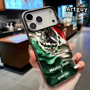 Phone Case for iPhone 17 16 15 Pro Max 14 Plus E 13 12 11 X Air XS XR Proud Mexico Pattern Shockproof Silicone PC Back Protective Smartphone Cover