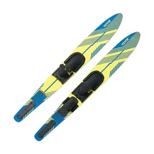VEVOR 67 Water Skis, Adult Water Ski with X - 9 Adjustable Horseshoe Bindings Padded Rear Toe Plate, High - gloss UV Coating Waterskis Combo for Adults Up to 300 lbs