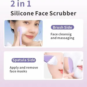 Facial Skin Care Tool Set, Silicone Exfoliator Brush, Deep Cleansing Face Scraper, Blackhead Remover, Pore Cleaning Skincare Tools for Men & Women
