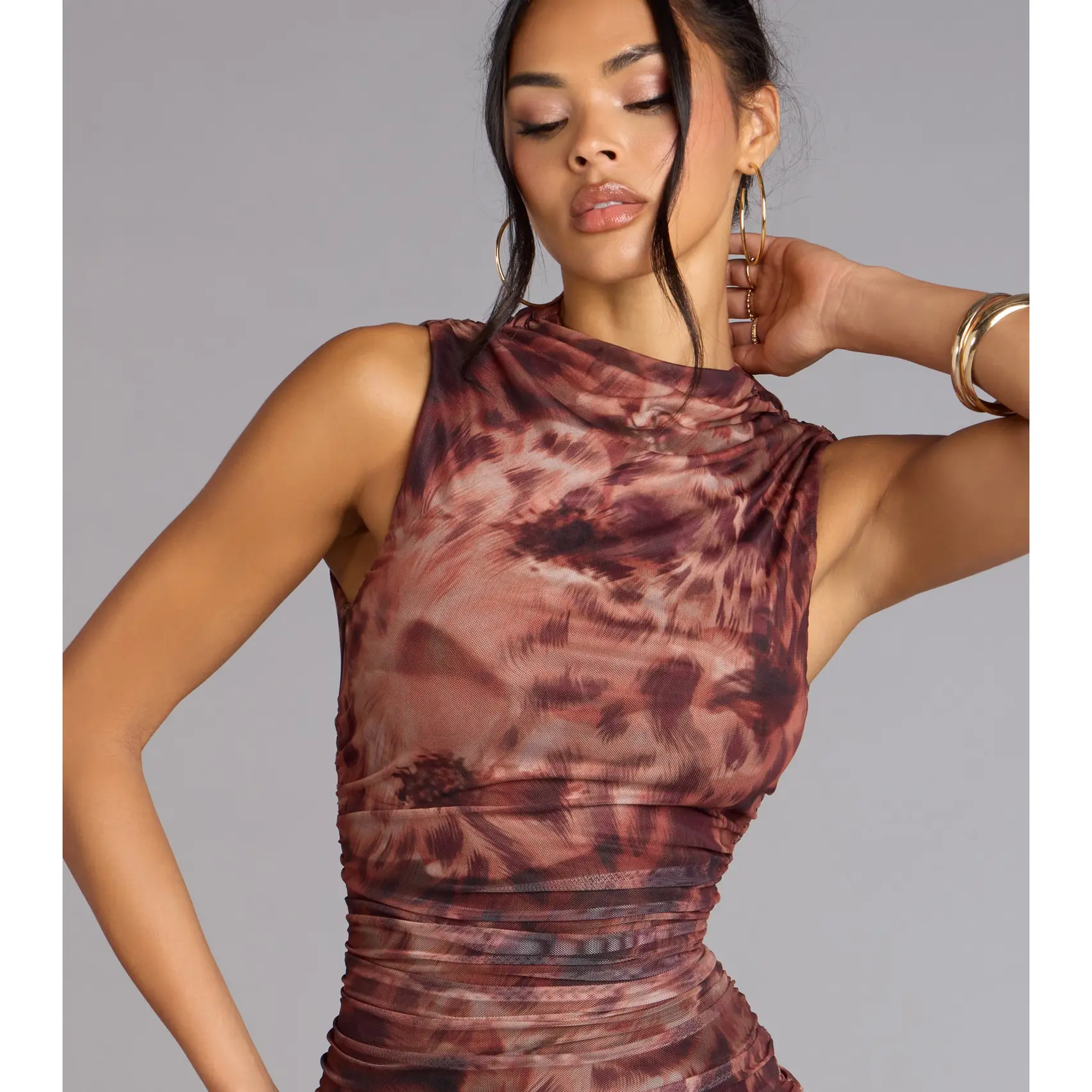 Catch My Glow Mesh Bodycon Mini Dress - TikTok Shop