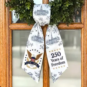 Personalized America 250 Wreath Sash, USA 250 Years Of Freedom, Custom USA 250th Anniversary Print Sash, Patriotic Decor, 1776-2026 July 4th Sign