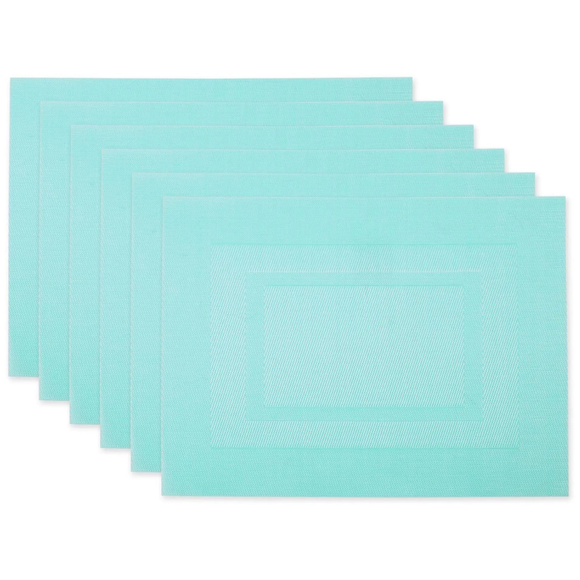 Design Imports  Set of 6 PVC Doubleframe Rectangular Placemats