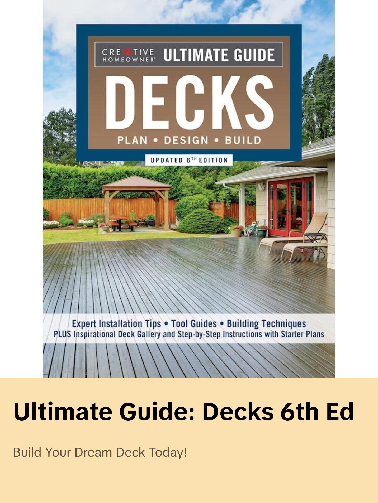 Ultimate Guide: Decks, Updated 6th Edition - TikTok Shop