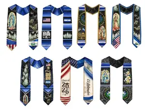 Class of 2026 Graduation Stole - USA & El Salvador Flag Sash, Senior Graduation Scarf, Grad Gift, Custom Graduation Accessories, Graduation Stole