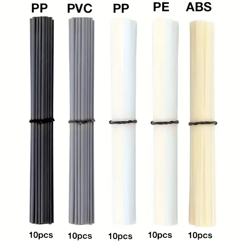 50-Piece Durable Plastic Welding Rod Set, Complete Welding Kit, PP PE PVC Abs Materials, Multi-Functional Car Bumper Repair Tool, 200mm Length Welding Sticks 5x2mm Plastic Welding Machine Accessories Welding Accessory