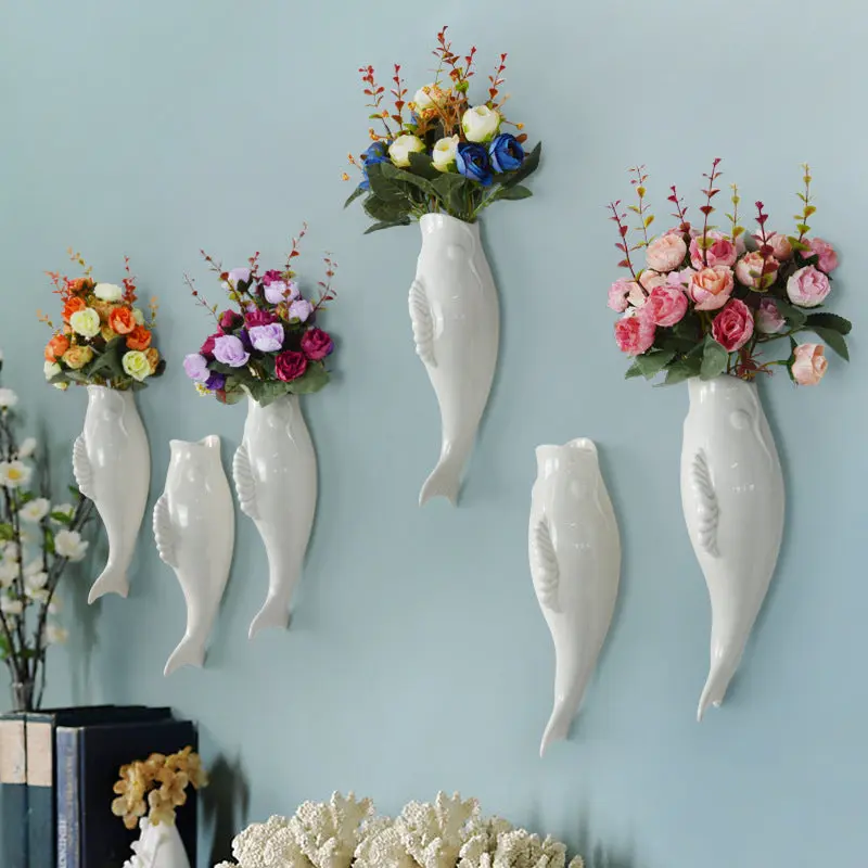 Ceramic Goldfish Vase Decor