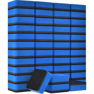 48 Pack Magnetic Dry Erase Eraser for Whiteboard Blue 2 x 2 Inch Ideal for Kids Teachers and Classroom Supplies