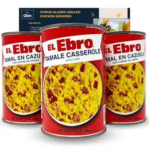 El Ebro Tamal caserole with Pork 15 oz each. Pack of 3 Traditional