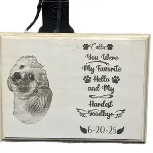 Personalized Laser Engraved Memorial for Dogs Family Custom Text & Date Unique Keepsake Gift