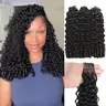 Ramiss Burmese Curly Miracle Knots Human Hair Crochet Weave Extensions - Pre-Separated 50g, 40 Strands/Pack, Hot Braids Body Wave, 4-5 Packs for Full Head, Time-Saving Lightweight Protective Styles, No Tension, Reusable Hair Pieces