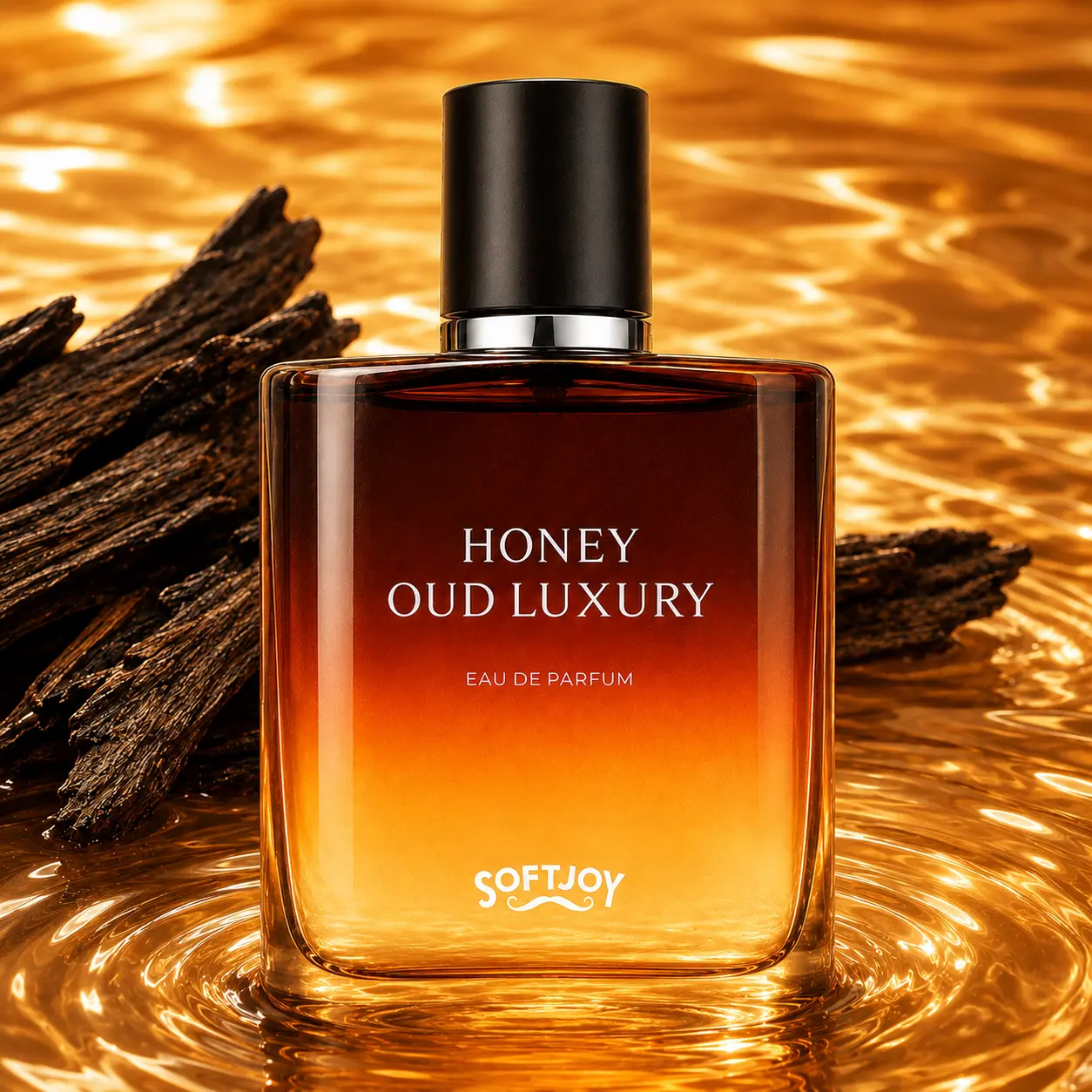 Honey Oud Luxury Eau De Parfum 90ml (3.04oz) | Honey, Oud, Bergamot, Amber, Vanilla, Musk | Long Lasting Luxury Fragrance for Men | Premium Gift