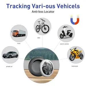 1PC Transparent Vehicle Tracker with Magnetic Case, No Monthly Fee, Global Tracking, Supports Apple Find My iOS System, Fits Cars Bikes Motorcycles Pets Luggage Personal Items
