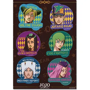 Jojo S5 Stone Ocean - Jolyne Cujoh & Partner Sticker Set 5"X7"