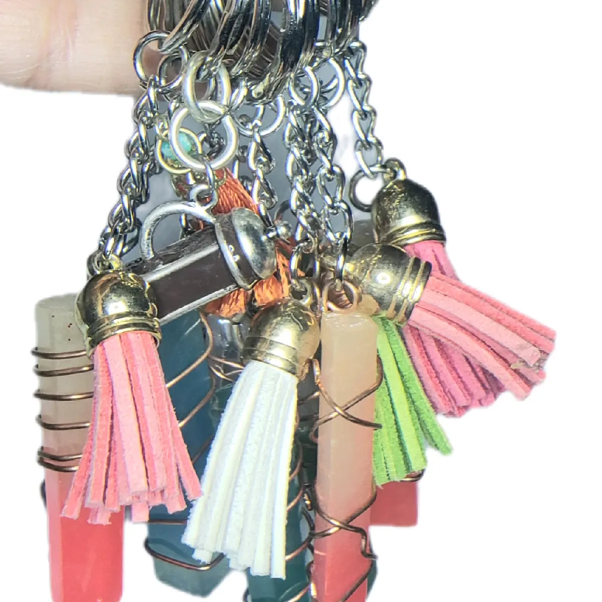 Epoxy Resin UV Glow Crystal Keychain friendship keychains