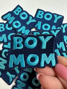 Boy Mom Blue Iron on hat patch, boy mom patches, boy mom, mom patch, sports mom, mom hat, mama patch