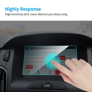 Car GPS Navigation Anti-Scratch Screen Tempered Panel Glass Protector Film Style Car Interior Accessories For Ford Focus MK3 MK4