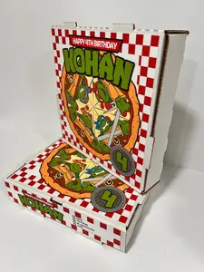 Ninja Turtle Pizza Box - Good for pizza or can be used as a favor box!