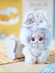 QIQI-Sanmi-Rabbit Sweet Bud Rubbit Plush toy,Bunny Plush Dolls，Soft Furry Collectibles，Backpack or clothing decoration，Stuffed Animal