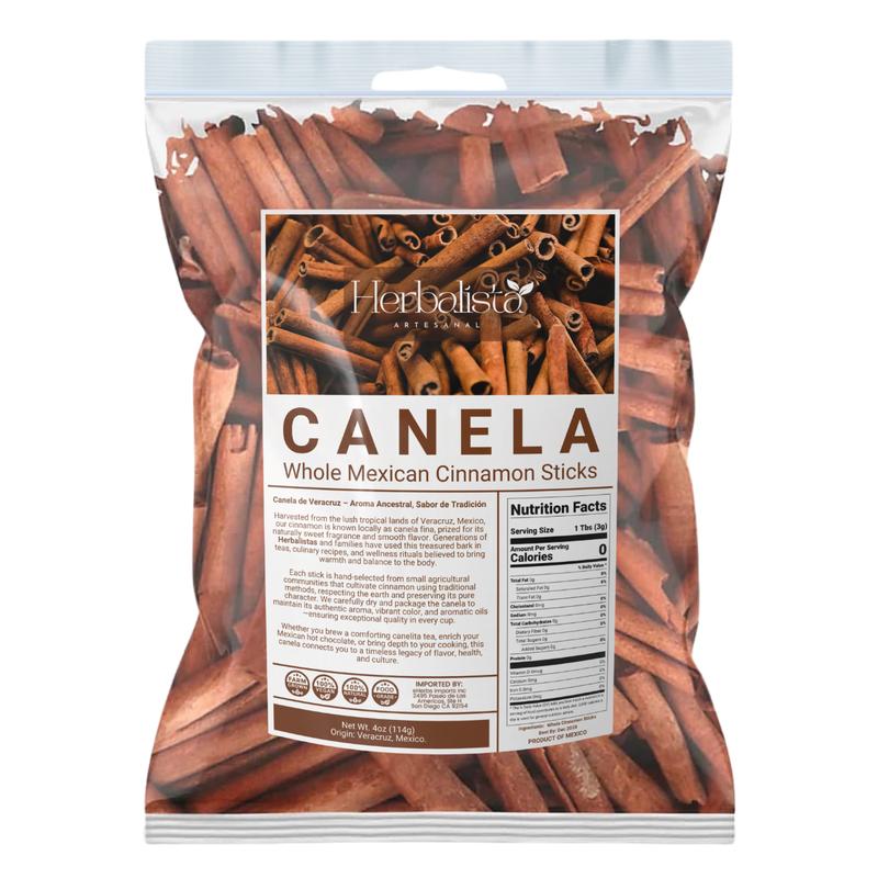Herbalista Premium Mexican Cinnamon Sticks – Canela Entera from Veracruz, Mexico – 4 oz (114 g) – Naturally Sweet & Aromatic Whole Cinnamon Bark – Hand-Selected Quality – Imported from Mexico