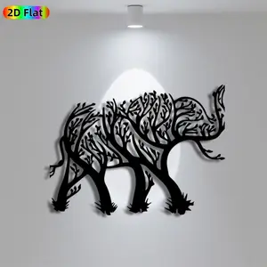 1pc Avant - Garde Elephant Metal Wall Art, Avant - Garde Elephant Statue Mural, Iron Craft, Perfect for Living Room, Garden, Zoo Corner Decor, Intricate Craftsmanship, Artistic Metalwork, Christmas Decor, Ideal Gift for Nature Lovers