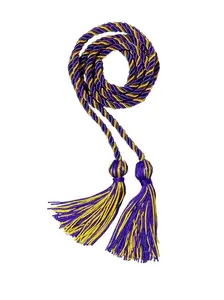 Purple and Gold Intertwined Graduation Honor Cord - College & High School Honor Cords